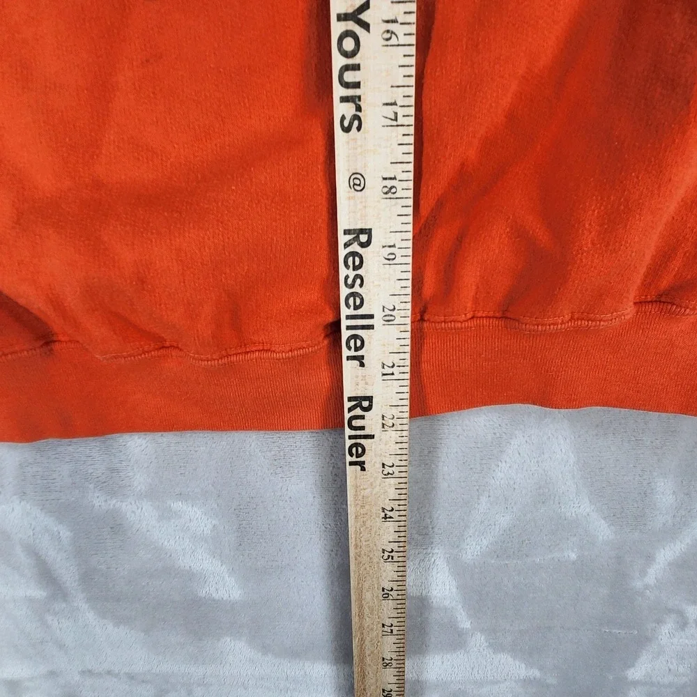 Vintage Denver Broncos Sweatshirt Mens Large Orange NFL Football Trench